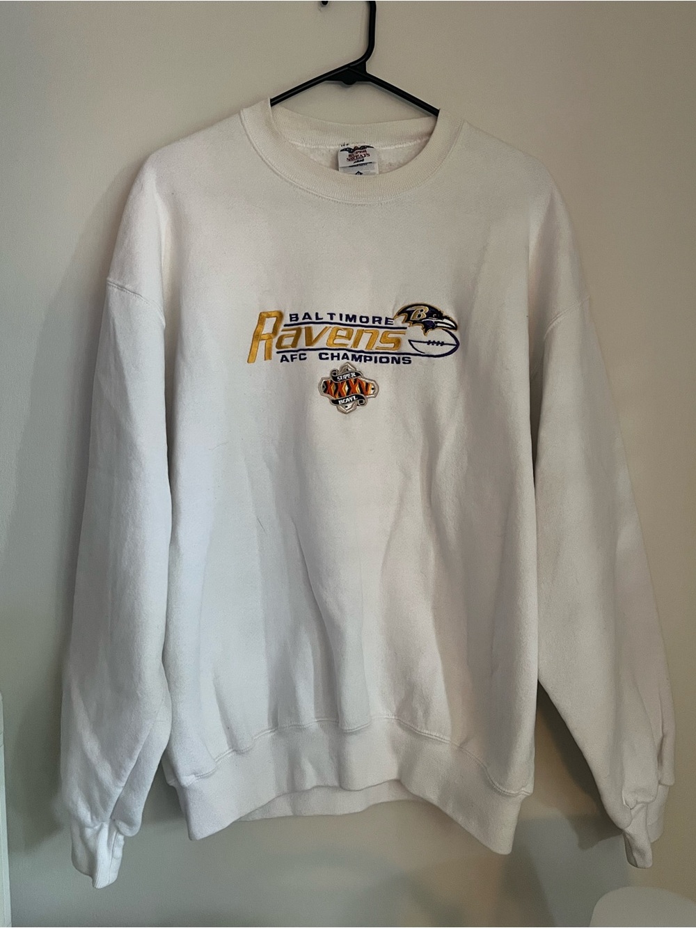 Baltimore Ravens AFC Champions Super Bowl Embroidered Sweatshirt